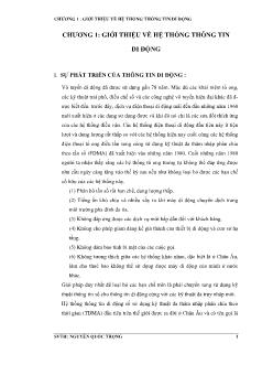 Đề tài Giới thiệu về hệ thống thông tin di động