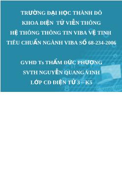 Đề tài Hệ thống thông tin VIBA vệ tinh tiêu chuẩn ngành VIBA số 68-234-2006