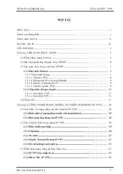 Đồ án Nghiên cứu công nghệ IP-VPN