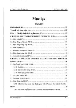 Luận văn Nghiên cứu các kỹ thuật định tuyến trong mạng IPv4 và IPv6