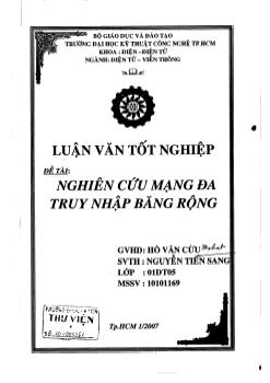 Luận văn Nghiên cứu mạng đa truy nhập băng rộng