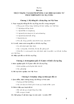 Báo cáo Thực trạng và giải pháp nâng cao hiệu quả đầu tư phát triển kết cấu hạ tầng