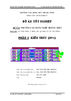 Đồ án Nhà lớp học 5 tầng -Trường cao đẳng nghề Hoàng Diệu