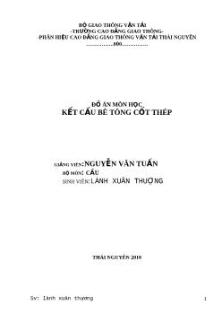 Đồ án Thiết kế một dầm cho cầu đường ô tô nhịp đơn giản bằng bê tông cốt thép