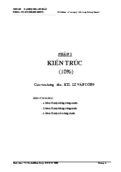 Đồ án Trụ sở công ty xây dựng số 1 sông Hồng-Hà Nội