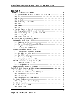 Đề tài Tìm hiểu và xây dựng ứng dụng dựa trên công nghệ AJAX