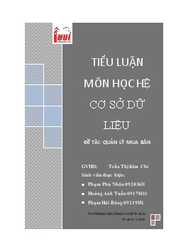 Tiểu luận Quản lý mua bán