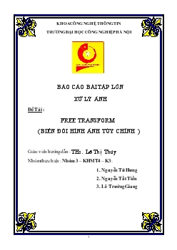 Báo cáo Biến đổi hình ảnh tùy chỉnh Free transform