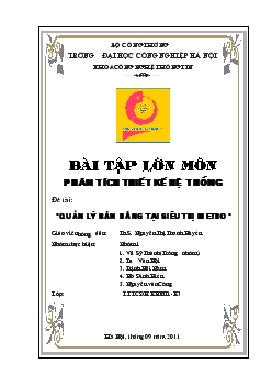 Báo cáo Quản lý bán hàng tại siêu thị MeTro Thang Long