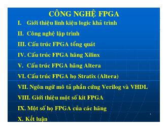 Đề tài Công nghệ FPGA