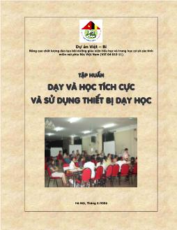 Đề tài Dạy học tích cực và sử dụng thiết bị trong dạy học tích cực
