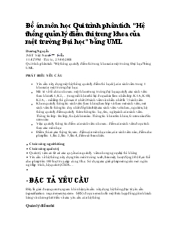 Đề tài Hệ thống quản lý điểm thi trong khoa của một trường đại học bằng UML