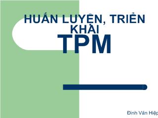 Đề tài Hướng dẫn triển khai TPM