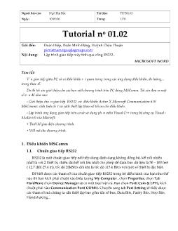 Đề tài Lập trình giao tiếp máy tính qua cổng RS232