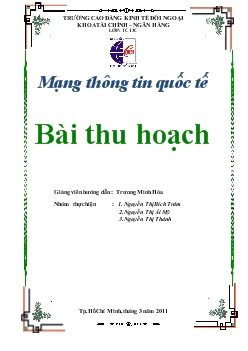 Đề tài Mạng thông tin quốc tế