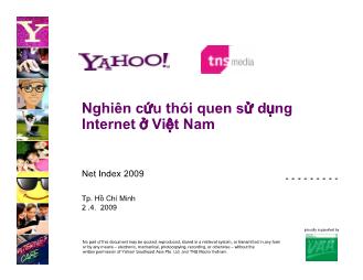 Đề tài Nghiên cứu thói quen sử dụng Internet ở Việt Nam