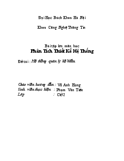 Đề tài quản lý hệ thống hệ thống quản lý hộ khẩu