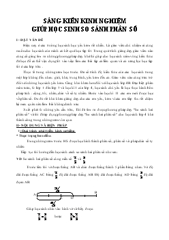 Đề tài Sáng kiến kinh nghiệm giúp học sinh so sánh phân số