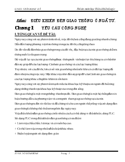 Đề tài Thiết kế hệ thống đèn giao thông tại ngã tư