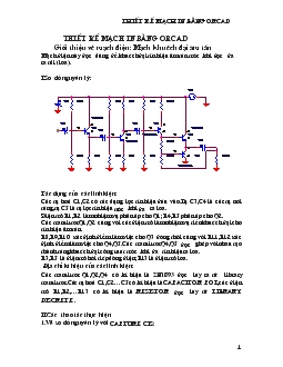 Đề tài Thiết kế mạch in bằng Orcad