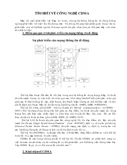 Đề tài Tìm hiểu về công nghệ CDMA