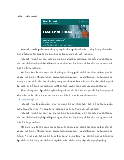 Đề tài Tìm hiểu về Rational Rose và các tính năng