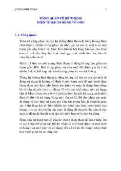 Đề tài Tổng quan về hệ thống điện thoại di đông tổ ong