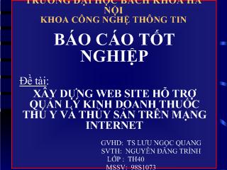 Đề tài Xây dựng website hỗ trợ quản lý kinh doanh thuốc thú y và thủy sản trên mạng internet