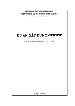 Đề tài Xây dựng website www.halongmonaco.com