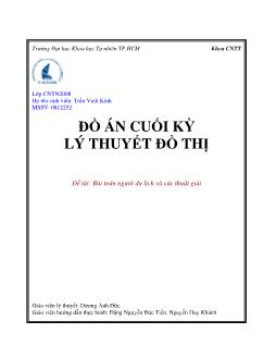Đồ án Bài toán người du lịch và các thuật giải
