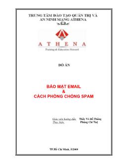 Đồ án Bảo mật email và cách phòng tránh Spam