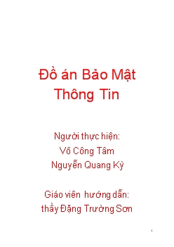 Đồ án Bảo Mật Thông Tin-Thuật toán băm và thuật toán MAC (Bản dịch full từ Cryptography and Network Security)
