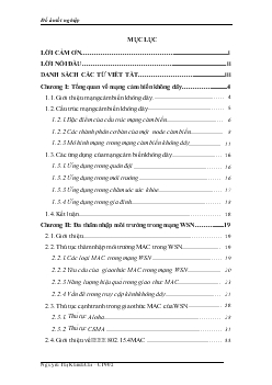 Đồ án Đa thâm nhập môi trường trong mạng WSN