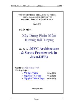 Đồ án MVC Architecture & Struts Framework In Java(J2EE)