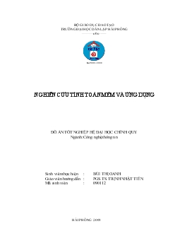 Đồ án Nghiên cứu tính toán mềm và ứng dụng