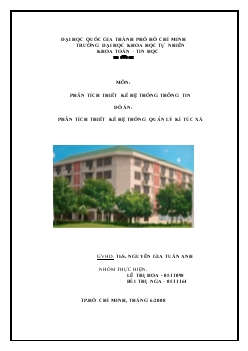 Đồ án Phân tích thiết kế hệ thống quản lý kí túc xá trường đại học khoa học tự nhiên thành phố Hồ Chí Minh
