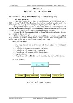 Đồ án Quản lý hàng hóa tại Công ty TNHH Thương mại và Dịch vụ Hoàng Thúy