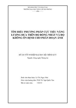 Đồ án Tìm hiểu phương pháp cực tiểu năng lượng dựa trên độ đồng nhất và độ không ổn định cho phân đoạn ảnh
