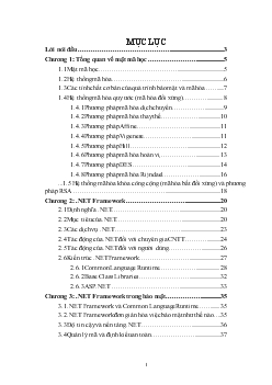 Đồ án Tổng quan về mã hóa và lớp Crytography trong .NET trong việc bảo vệ thông tin