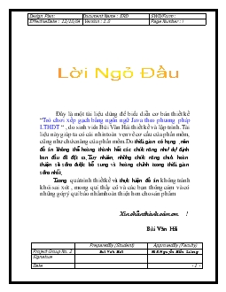 Đồ án Trò chơi xếp gạch bằng ngôn ngữ Java theo phương pháp lập trình hướng đối tượng
