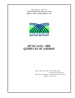 Đồ án Web quảng cáo xe gắn máy