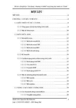 Đồ án Xây dựng chương trình hỗ trợ giảng dạy môn học xử lý ảnh