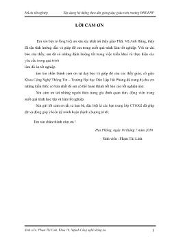 Đồ án Xây dựng hệ thống theo dõi giảng dạy giáo viên trường ĐHDLHP