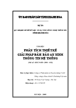 Dự án Quy hoạch cơ sở dữ liệu và hạ tầng công nghệ thông tin tỉnh Khánh Hòa