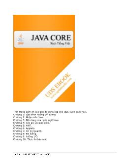 Giáo trình Lập trình hướng đối tượng JavaCore