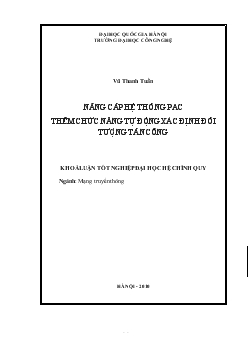 Khóa luận Nâng cấp hệ thống PAC thêm chức năng tự động xác định đối tượng tấn công