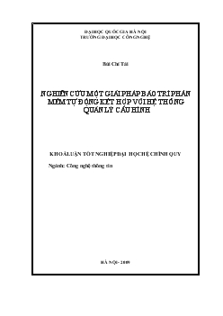 Khóa luận Nghiên cứu một giải pháp bảo trì phần mềm tự động kết hợp với hệ thống quản lý cấu hình