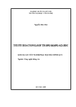 Khóa luận Tối ưu hóa Topology trong mạng AD-HOC