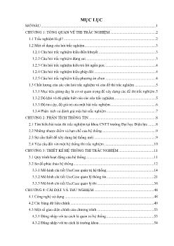 Khóa luận Xây dựng lên hệ thống thi trắc nghiệm qua mạng