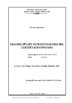 Luận văn Khai phá dữ liệu và thuật toán khai phá luật kết hợp song song